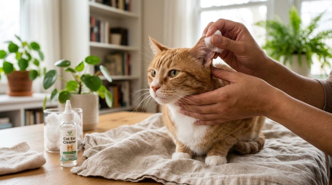 Cara Membersihkan Telinga Kucing dan Merawatnya 