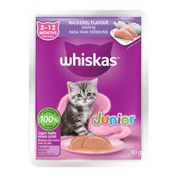 Makanan Basah Anak Kucing WHISKAS® Pouch Junior Tuna